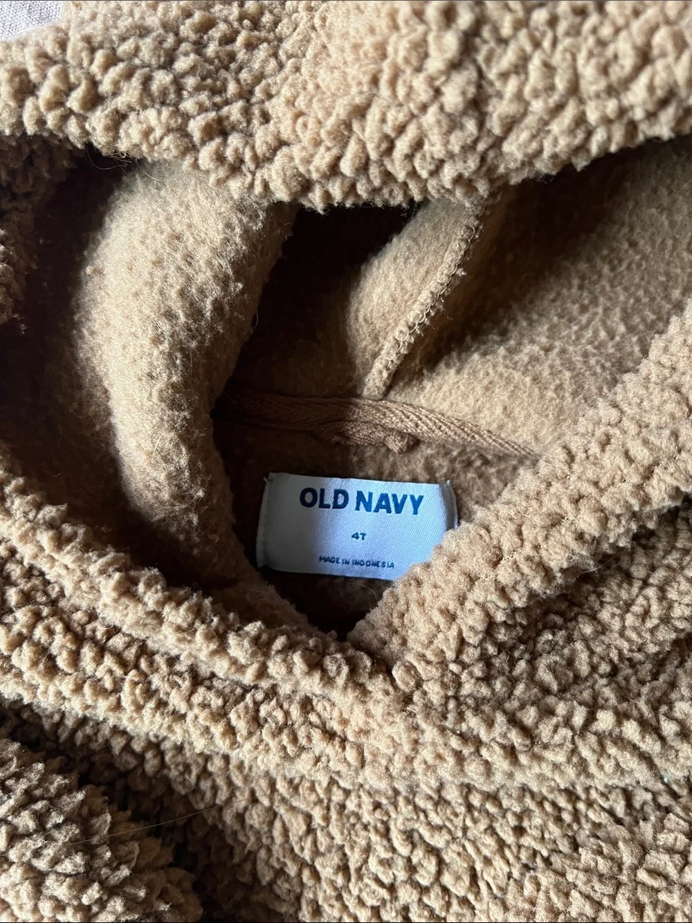 Old Navy Toddler Tan Sherpa Pullover Hoodie Size 4T